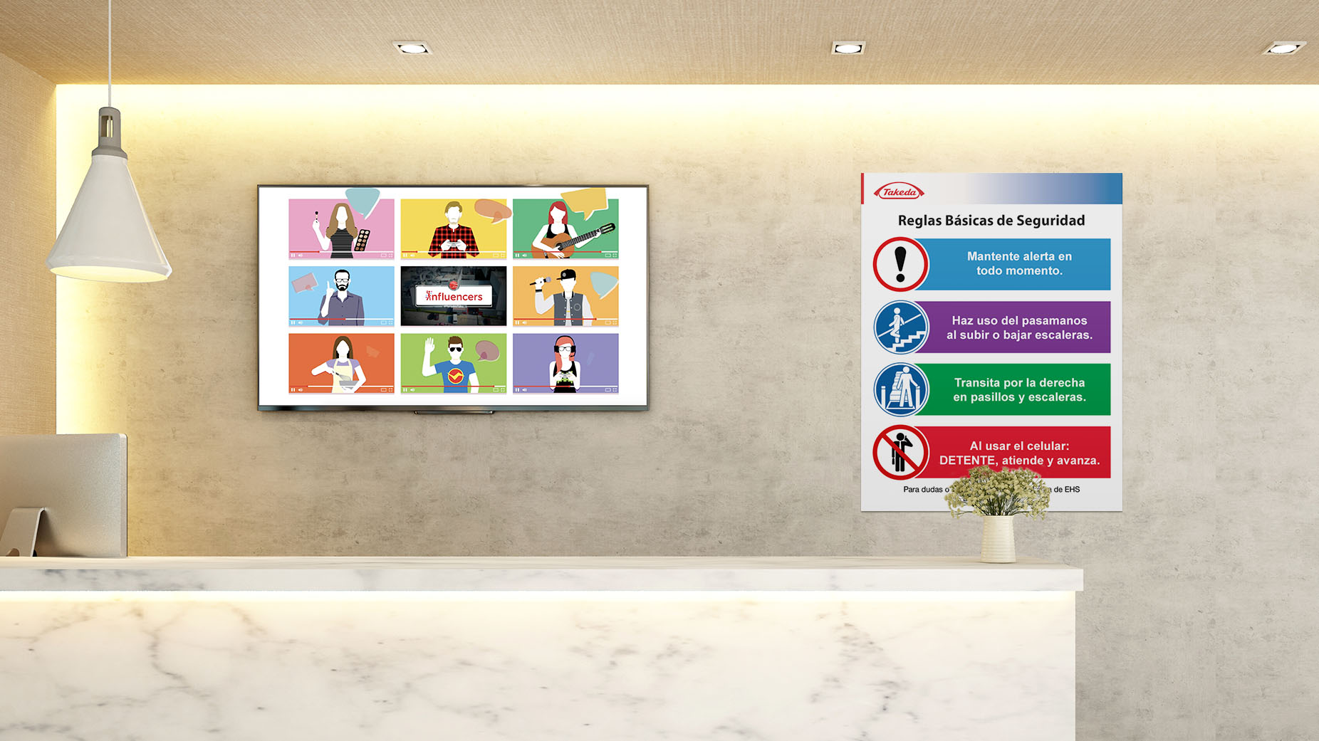 Póster y video de Takeda