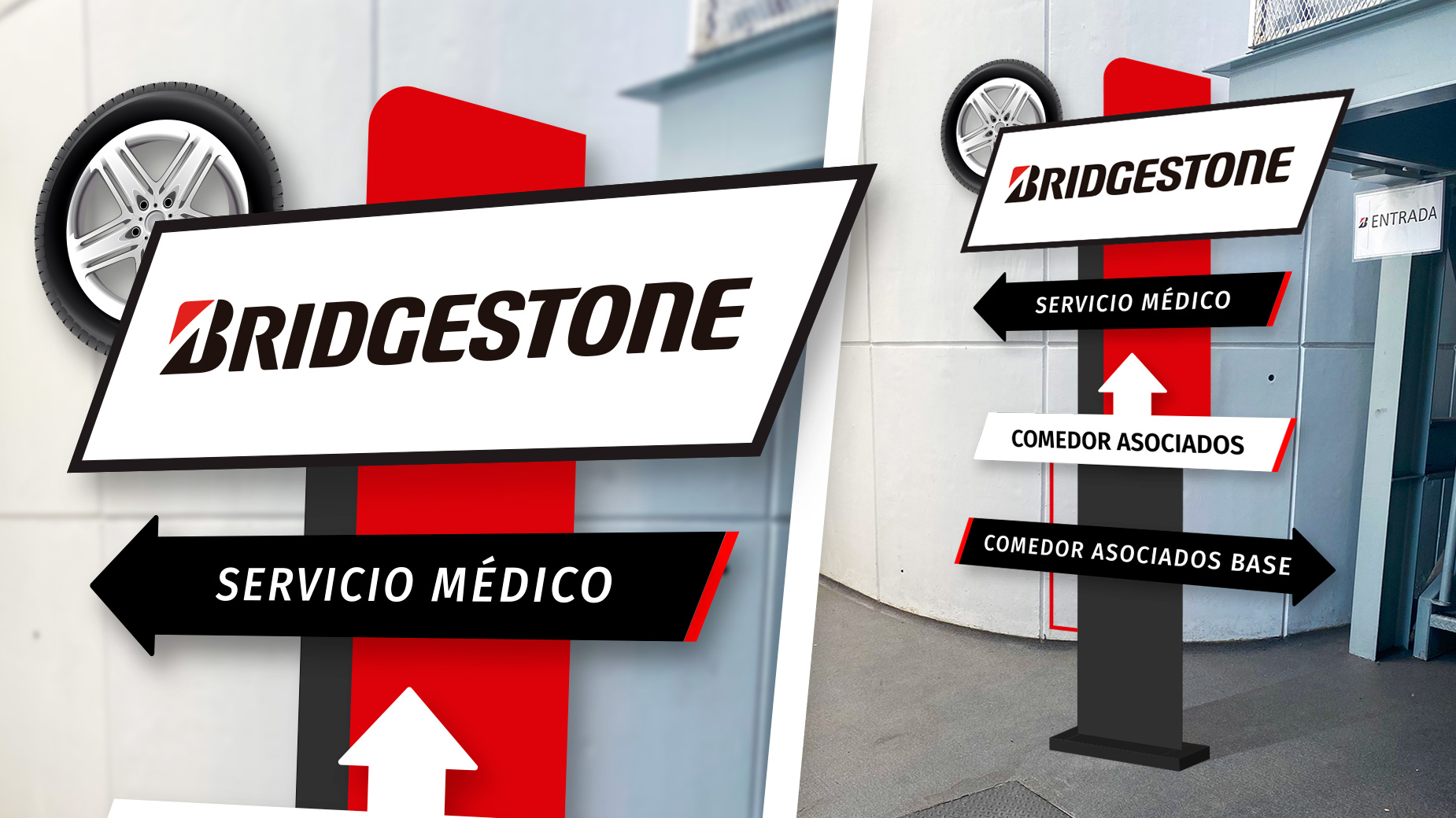 Tótem Señalización Bridgestone
